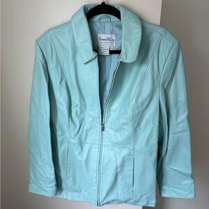 Blue Genuine Leather Jacket